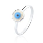 Anel De Prata 925 Olho Grego