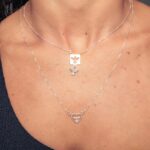 Colar de prata 925 placa vazada Espírito Santo e pingente 45 cm - Imagem 2