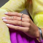 Anel De Prata 925 Aliança Navetes Coloridas - Imagem 2