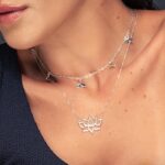 Choker de prata 925 pingentes rabo de baleia 40 cm - Imagem 2