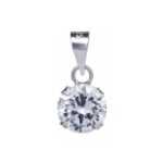 Pingente de prata 925 mini zircônia