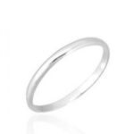 Anel De Prata 925 Aliança Tradicional Lisa 2 Mm