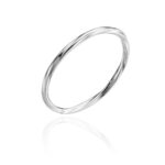 Anel De Prata 925 Aliança Torcida