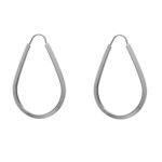 Brinco De Prata 925 Argola Gota Vazada 4,2 Cm