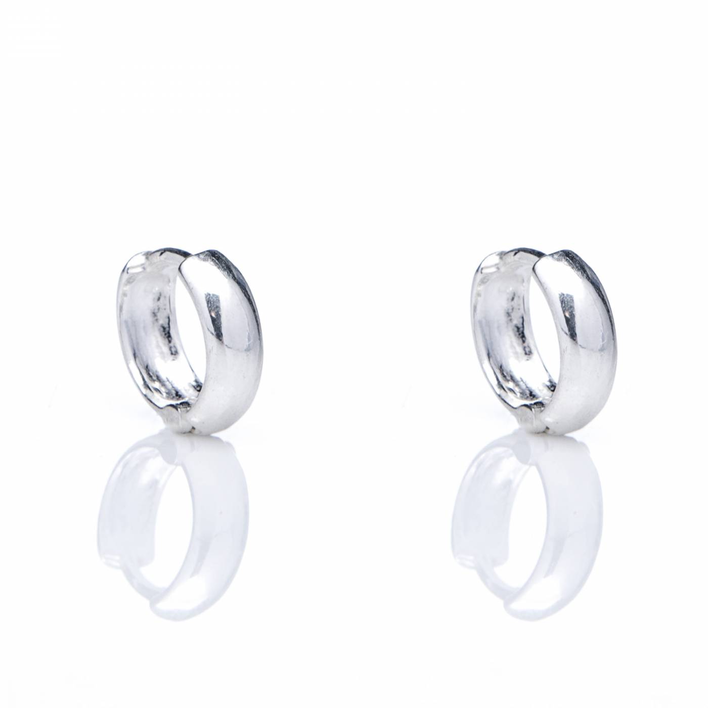 Brinco-de-prata-argolinha-lisa Brinco De Prata 925 Argolinha Mini Lisa 1,0 cm - Imagem 1