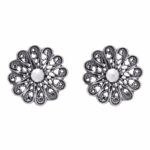 Brinco De Prata 925 Base Flor