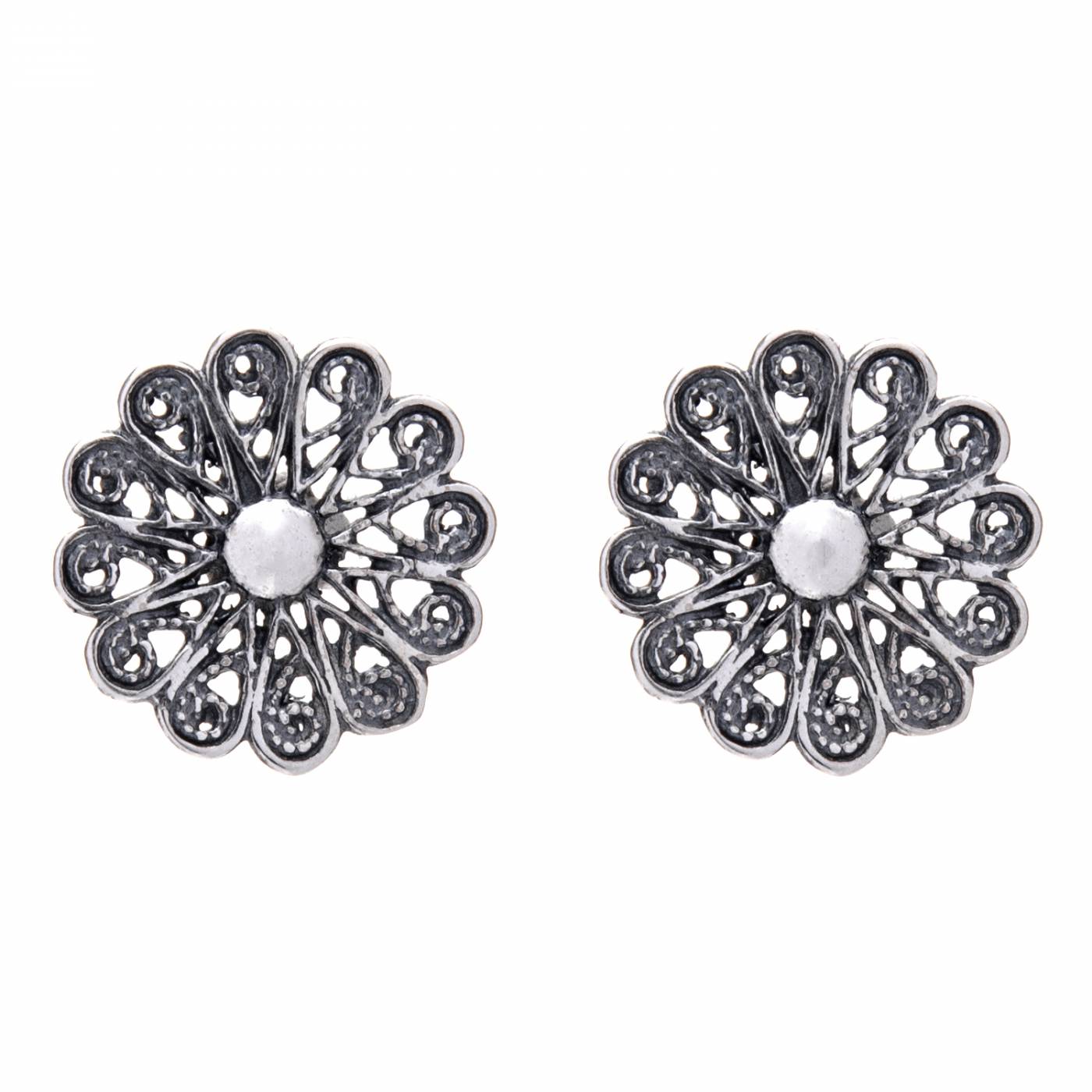 Brinco-de-prata-base-flor Brinco De Prata 925 Base Flor - Imagem 1