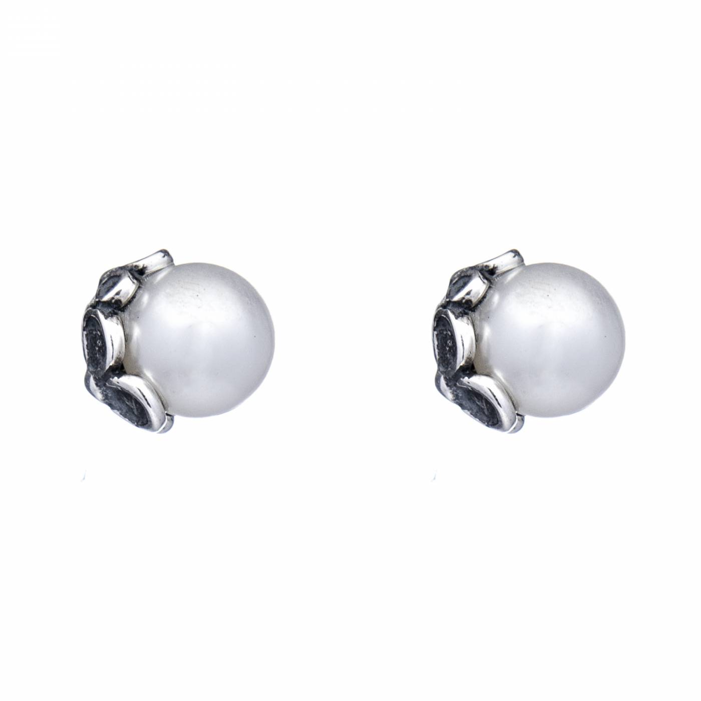 Brinco-de-prata-com-pérola Brinco De Prata 925 Com Pérola 9,0mm - Imagem 1