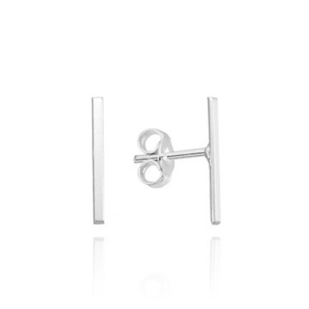 Brinco-de-prata-palito-pequeno Brinco de prata 925 palito liso pequeno 1 cm - Imagem 1