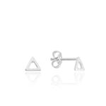Brinco De Prata 925 Triângulo Vazado mini 5mm