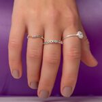 Anel De Prata 925 Losangos E Bolinhas Com Zircônias Coloridas - Imagem 2