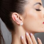 Piercing de pressão em prata 925 argola dupla com zircônia redonda 1,1 cm - Imagem 2