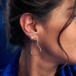 Brinco de prata 925 argola coração fio torcido 4,3 cm - Imagem 2