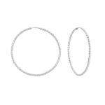 Brinco de prata 925 argola redonda fio torcido 3,4 cm