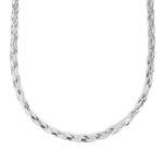 Choker de prata 925 trançada 3 fios - vários tamanhos