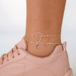 Tornozeleira De Prata 925 Com Pingentes De Corações Vazados - Imagem 2