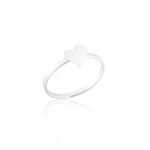 Anel de prata 925 falange coração liso