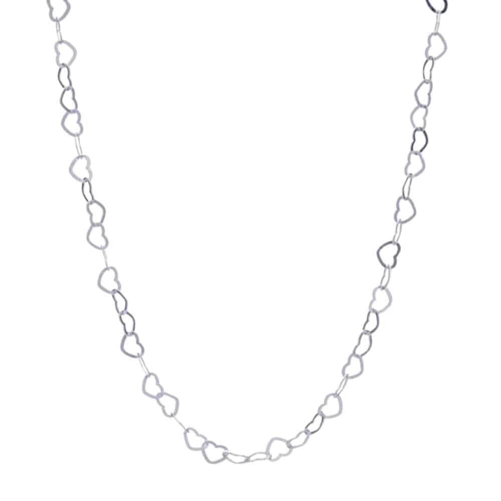 c395fa9ae6d96aececd6f305856e04f2.jpg Corrente de prata 925 elos mini corações vazados 4 mm - vários tamanhos - Imagem 1