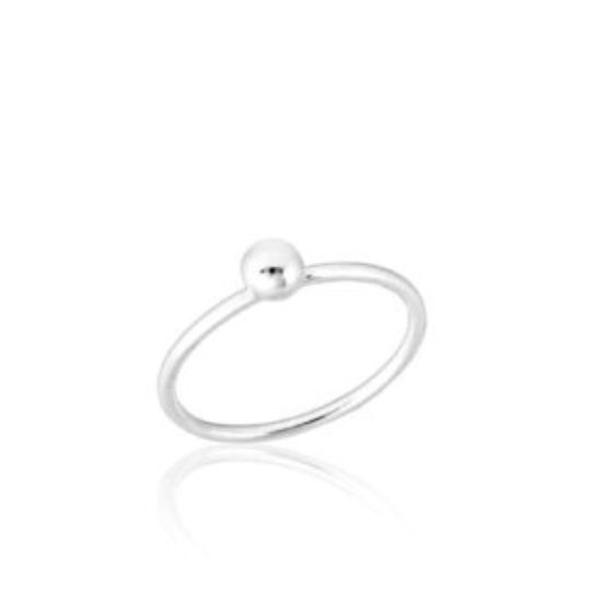 anel-de-prata-falange-aro-liso-com-bolinha Anel de prata 925 falange aro liso com bolinha - Imagem 1