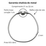 Pulseira de prata 925 berloques fecho liso - Imagem 4