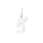 Pingente de prata 925 mini letra K