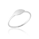 Anel de prata 925 folha texturizada