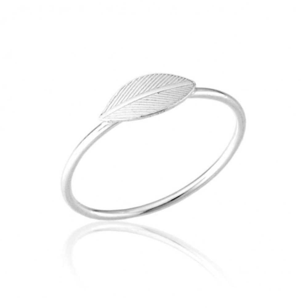 60fd4329326f47b6ad16b577a7b19343.jpg Anel de prata 925 folha texturizada - Imagem 1
