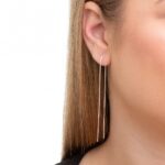 Brinco de prata 925 corrente lisa 16,2 cm - Imagem 2