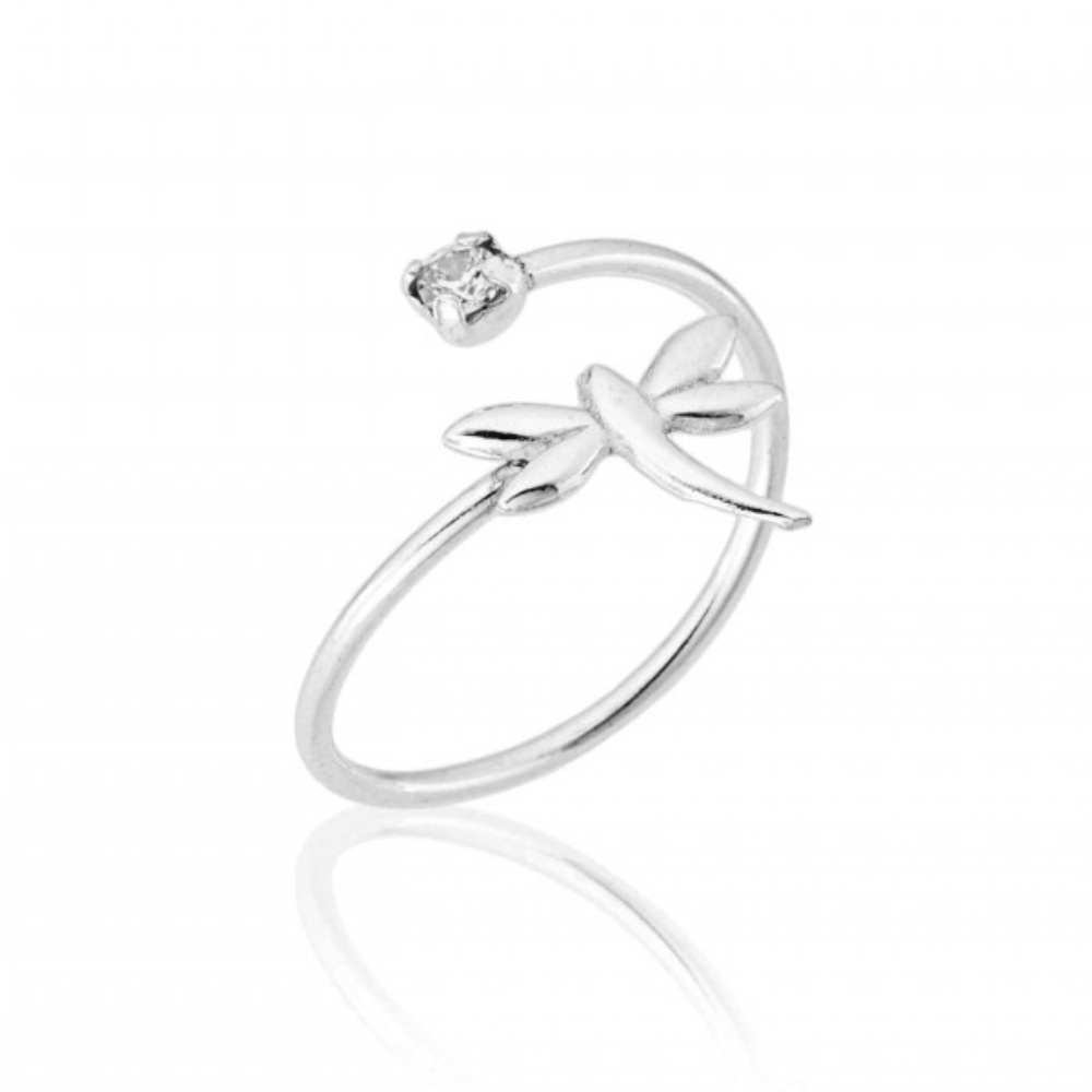 63490342ecb91d28eb8ec239ec810e95.jpg Anel de prata 925 ajustável zircônia cristal e libélula - Imagem 1