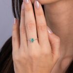 Anel de prata 925 zircônia oval turmalina paraíba - Imagem 2