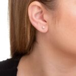 Brinco de prata 925 tarraxa baby com pérola 4 mm - Imagem 2