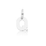 Pingente de prata 925 mini letra Q