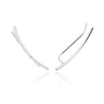 Brinco de prata 925 ear cuff fio liso 3 cm
