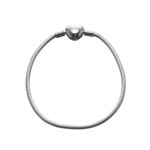 Pulseira de prata 925 berloques fecho liso