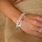 Pulseira de prata 925 berloques fecho liso - Imagem 3