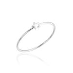 Anel de prata 925 mini estrela lisa