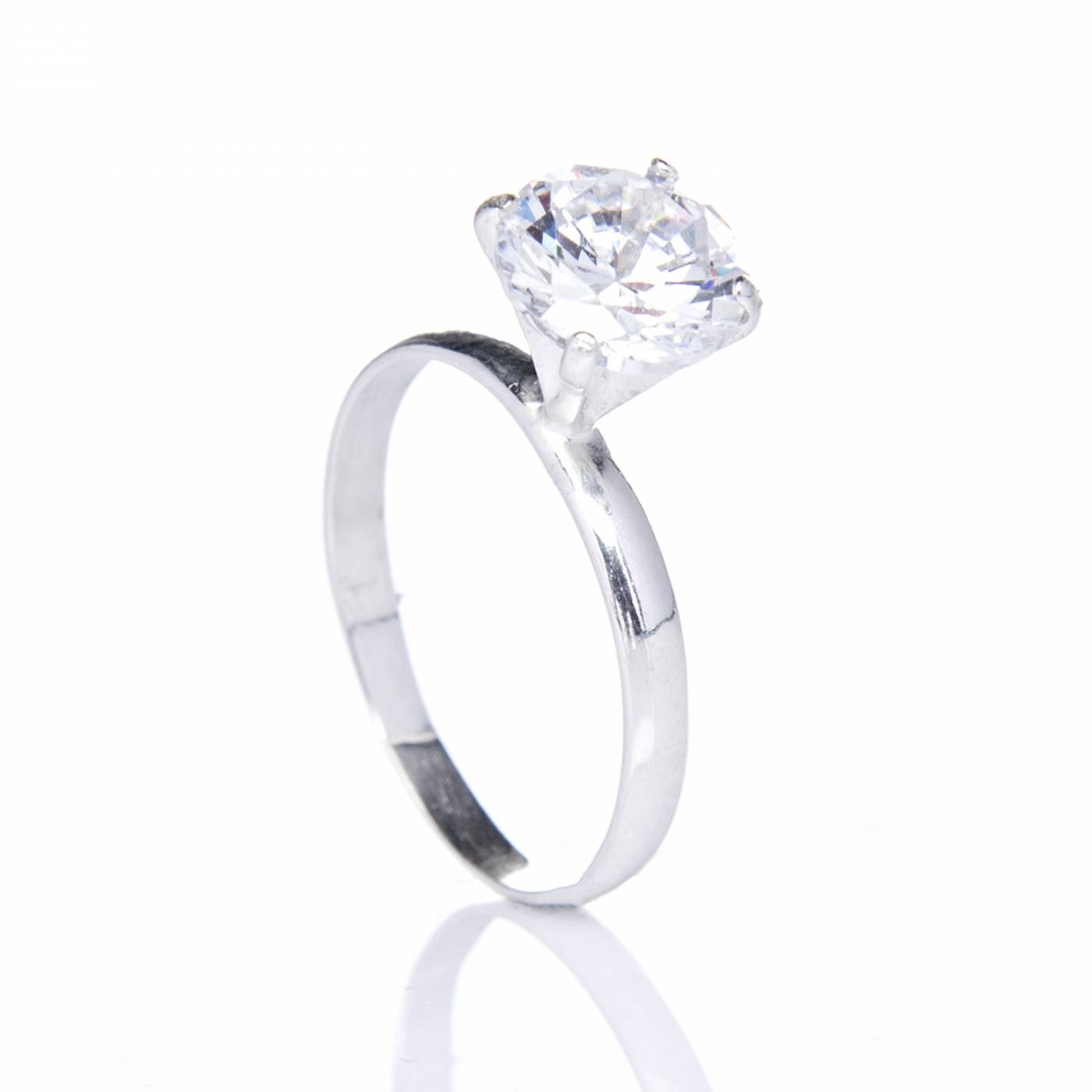 e7cafcd2bbe7773adf952042c2e0bb07-2.jpg Anel de prata 925 solitário tradicional zircônia - Imagem 1