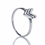 Anel de prata 925 ponta de flecha