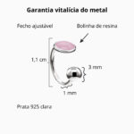 Piercing Pressão De Prata Rosa Claro - Imagem 3