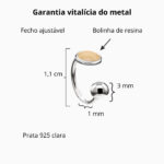 Piercing Pressão De Prata Amarelo Claro - Imagem 3
