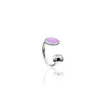 Piercing Pressão De Prata Lilás