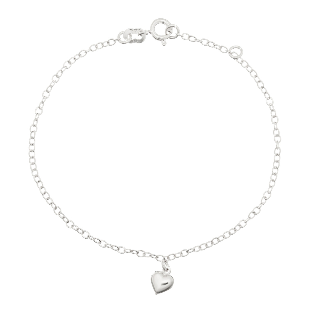 164b11f364b8c8566b621fbe62d81be3.jpg Pulseira de prata 925 coração pendurado abaulado - Imagem 1