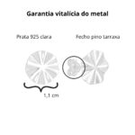 Brinco de prata 925 orgânico círculo - Imagem 4