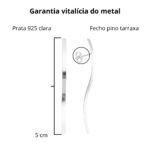 Brinco de prata 925 onda longa - Imagem 5