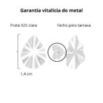 Brinco de prata orgânico gota - Imagem 4