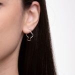 Brinco de prata 925 argola fio ondulado 2 cm - Imagem 2