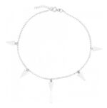 Tornozeleira De Prata 925 Triângulos