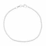 Pulseira de prata 925 bolinhas ligadas 2 mm