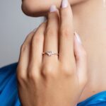 Anel de prata 925 pedra retangular zircônia rosa - Imagem 2