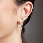 Brinco de prata 925 borboleta pequena - Imagem 2